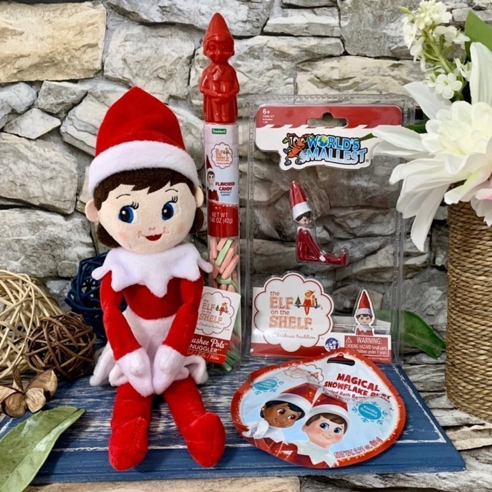 Bundle Girl Elf on Shelf American Girl Doll Worlds Smallest Plushee Pal Snuggler